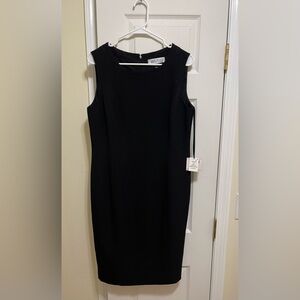 Kasper Classic Black Midi Dress